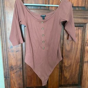 Pink Long Lined Bodysuit